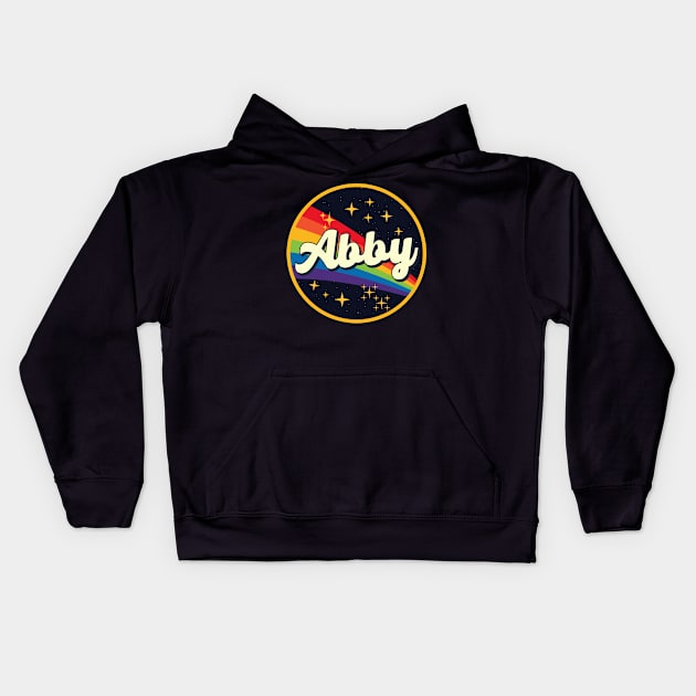 Abby // Rainbow In Space Vintage Style Kids Hoodie by LMW Art